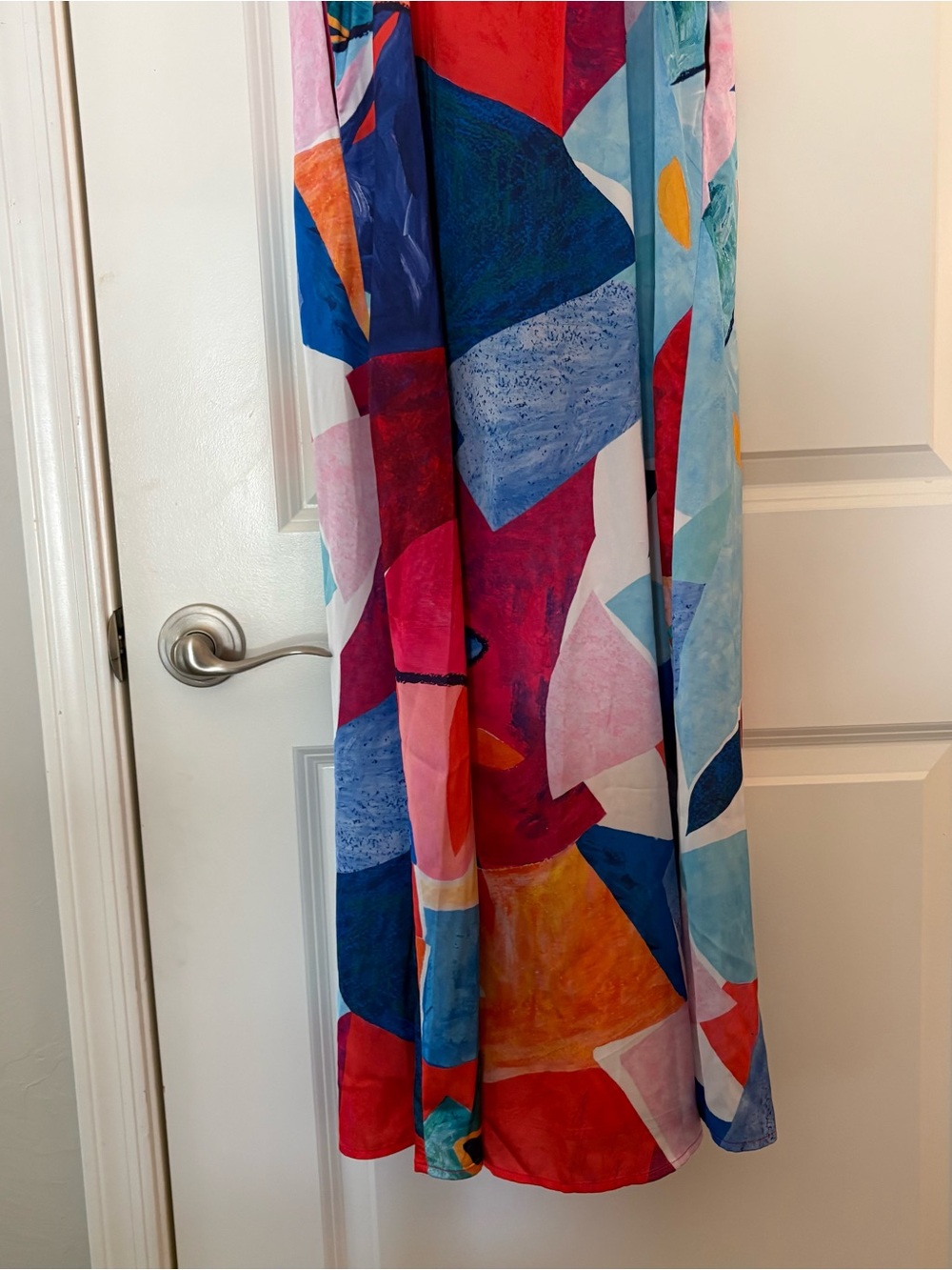 Nicole Miller Women’s Colorful Abstract Print Slip Maxi Dress - Picture 5 of 10